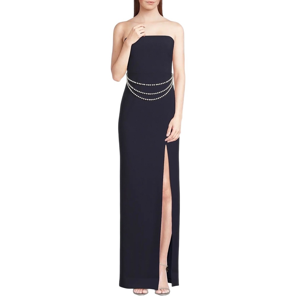 Likely Josie Gown Navy Pearl Chain‎ Detail Size 6 NWT MSRP $398